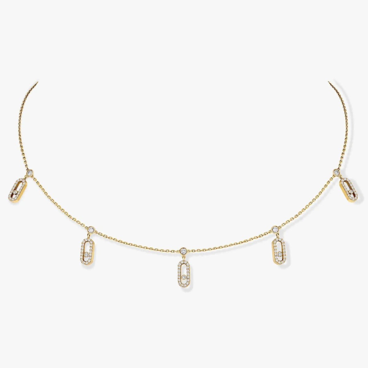 MESSIKA CHOKER MOVE UNO PAMPILLE PAVED GOLD DIAMOND NECKLACE